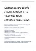 Contemporary World FINALS Module 5 - 6 VERIFIED 100% CORRECT SOLUTIONS