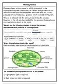 Photosynthesis Grade 11 - Summary