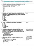 Stoichiometry, Chemical Reactions, and Organic Chemistry