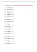 Factoring Perfect Square Trinomials 