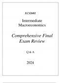 (UNISA) ECS2602 INTERMEDIATE MACROECONOMICS COMPREHENSIVE FINAL