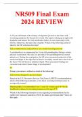 NR509 Final Exam 2024 REVIEW