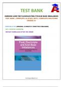  NURSING CARE FOR FLUID/ELECTROLYTE/ACID BASE IMBALANCES TEST BANK | COMPLETE 36 STUDY SETS | COMPLETE SOLUTIONS  GRADED A+