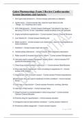 Galen Pharmacology Exam 2 Review Cardiovascular System Questions and Answers.