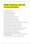 EXSS 180 Exam with All Correct Answers 