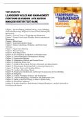 Test Bank For Leadership Roles and Management Functions in Nursing 10th Edition By Bessie L. Marquis, Carol Huston 