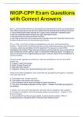 Bundle For NIGP Terms Volume III Exam Questions and Answers