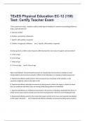 TExaS Physical Education EC-12 (158) Test: Certify Teacher Exam