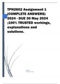 TPN2602 Assignment 1 (COMPLETE ANSWERS) 2024 - DUE 30 May 2024 ;100% TRUSTED workings, explanations and solutions. ....... QUESTION TWO - MY TEACHING PHILOSOPHY [10] Briefly describe your teaching philosophy. Write a paragraph of 5-7 sentences on each of 