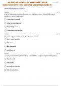    NR-305:| NR 305 HEALTH ASSESSMENT EXAM 1 (C) QUESTIONS WITH 100% CORRECT ANSWERS| GRADED A+