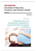 Test Bank for Essentials of Maternity, Newborn, and Women’s Health 5th Edition by Susan Ricci, Chapter 1-51 C0mplete Guide.