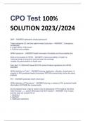 CPO Test 100% SOLUTION 2023//2024