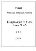 (HU) NSG 223 MEDICAL-SURGICAL NURSING II CO(HU) NSG 223 MEDICAL-SURGICAL NURSING II COMPREHENSIVE FINAL EXAM GUIDE Q & SMPREHENSIVE FINAL EXAM GUIDE Q & S