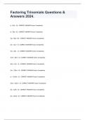 Factoring Trinomials Questions & Answers 2024.