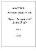 (ANCC) PMHNP ADVANCED PRATICE SKILLS COMPREHENSIVE CBT EXAM GUIDE Q & A 2024