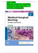 TEST BANK  MEDICAL SURGICAL NURSING:  CONCEPTS AND PRACTICE, 5TH   EDITION STROMBERG 