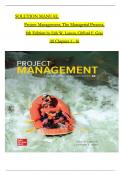 Solution Manual for Project Management: The Managerial Process, 8th Edition By Erik Larson and Clifford Gray, Verified Chapters 1 - 16, Complete Newest Version