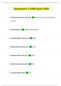 CDW Tests  With Questions And Correct Answers  PACKAGE DEAL