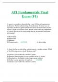 ATI Fundamentals Final Exam (F1)