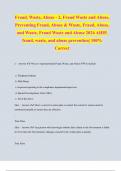 Fraud, Waste, Abuse - 2, Fraud Waste and Abuse, Preventing Fraud, Abuse & Waste, Fraud, Abuse, and Waste, Fraud Waste and Abuse 2024 AHIP, fraud, waste, and abuse prevention| 100% Correct