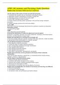 APHY 102 Anatomy and Physiology Study Questions Endocrine System with correct Answers