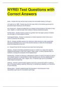 Bundle For NYREI Review Packet Exam Questions and Answers