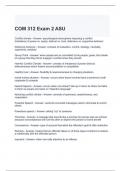 COM 312 Exam 2 ASU Questions and Answers 2024