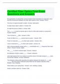 Certified Fiber Optics Final Exam Questions and Answers 2024 - Graded A