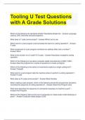 Tooling U Test Questions with A Grade Solutions 