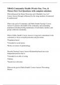 COMMUNITY NR 442 : - Chamberlain College of Nursing NR442-Community Health (Weeks One, Two, & Three) First Test Questions with complete solutions