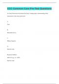 CCC Common Core Pre-Test Questions