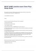 MCAT AAMC practice exam Chem Phys  Study Guide