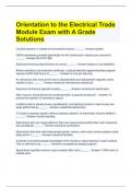 Orientation to the Electrical Trade Module Exam with A Grade Solutions