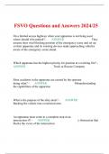 FSVO Questions and Answers 2024/25  On a limited access highway when your apparatus is not being used where should it be parked? -       ANSWER                                      They assume their vital blocking position of the emergency scene and set u