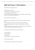 MAR 3231 Exam 1 FSU Hopkins Questions And Answers!!