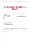 GERIATRICS HESI/FINAL EXAM