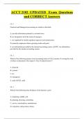 ACCT 2102 UPDATED Exam Questions  and CORRECT Answers