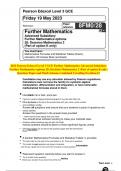 2023 Pearson Edexcel Level 3 GCE Further Mathematics Advanced Subsidiary Further Mathematics options 28: Decision Mathematics 2 (Part of option K only) Question Paper and Mark Scheme Combined Unveiling Excellence!!