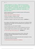 AORN PERIOP 101 FINAL TEST EXAM/ FINAL  EXAM FOR AORN PERIOP 101 ALL QUESTIONS  AND CORRECT ANSWERS MOST RECENT AND  COMPLETE VERSION ALREADY GRADED A+/  BRAND NEW!!!