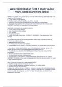 Water Distribution Test 1 study guide 100% correct answers latest