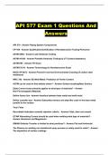 API 577 Exam 1 Questions And Answers