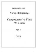 (WGU D029) NURS 5206 NURSING INFORMATICS COMPREHENSIVE FINAL OA GUIDE 2024