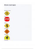 illinois road signs with complete solution