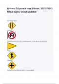 Drivers Ed permit test (Illinois, 2023/2024)  Road Signs/latest updated with complete solution