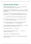 Density (Nuclear Gauge) Questions And Answers With Verified Solutions