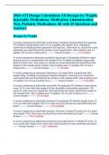 2024 ATI Dosage Calculations 3.0 Dosages by Weight,  Injectable Medications, Medication Administration Test, Pediatric Medications All with 25 Questions and  Answers