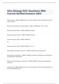 Ohio Biology EOC Latest Verified Exam Questions 2024.