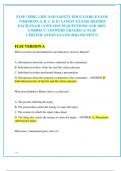 FLSE (FIRE, LIFE AND SAFETY EDUCATOR) EXAMS  (VERSIONS A, B, C & D) LATEST EXAMS 2024/2025  EACH EXAM CONTAINS 50 QUESTIONS AND 100%  CORRECT ANSWERS GRADED A/ FLSE  CERTIFICATION EXAMS (BRAND NEW!!)