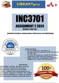 INC3701 Assignment 2 (COMPLETE ANSWERS) 2024 (688449) - DUE 21 May 2024