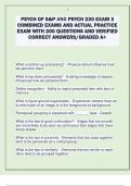 PSYCH OF S&P AND PSYCH 230 EXAM 3  COMBINED EXAMS AND ACTUAL PRACTICE  EXAM WITH 200 QUESTIONS AND VERIFIED  CORRECT ANSWERS/GRADED A+